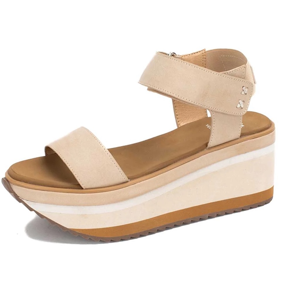 Yellow box Ailanie Bone Platform Sandals Shoes Sz 7.5 New